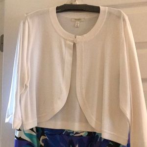 Dressbarn cute white sweater jacket 2X